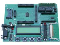 Development board for OKIML67Q5003 ARM7 microcontroller with USB, RS232, Ethernet and Compact Flash connector