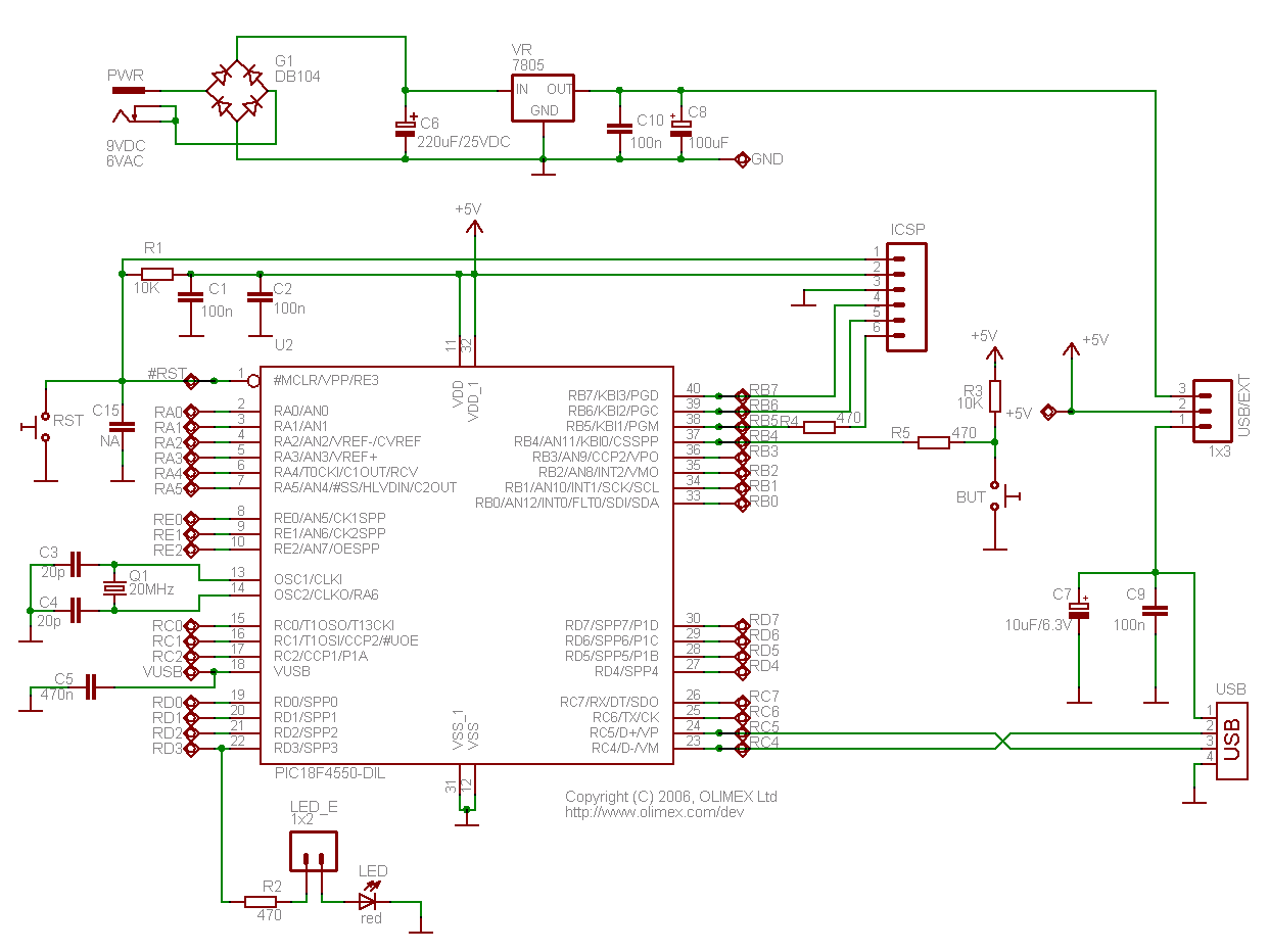 usb pic programmer circuit